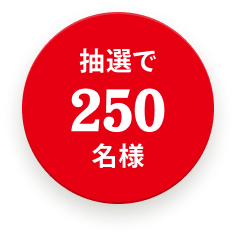 抽選で250名様