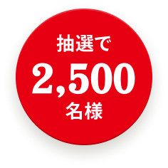 抽選で2,500名様